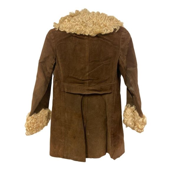 vintage suede leather jacket coat - Picture 2 of 4